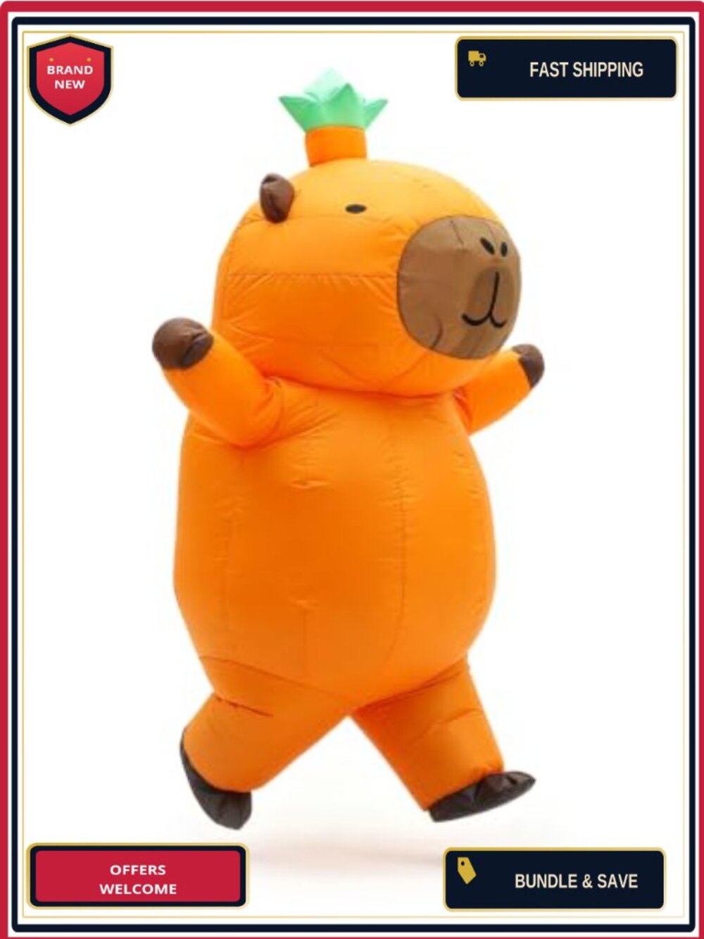 Capybara Inflatable Costume Adult Blow Up Suit PVC Halloween Party